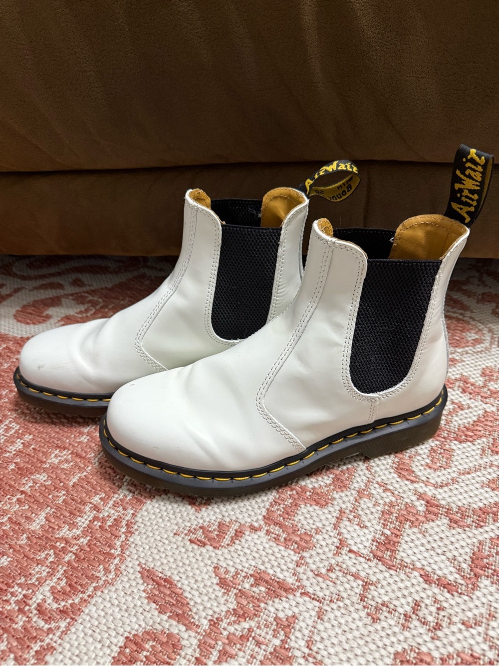 Dr. Martens White Chelsea Boots